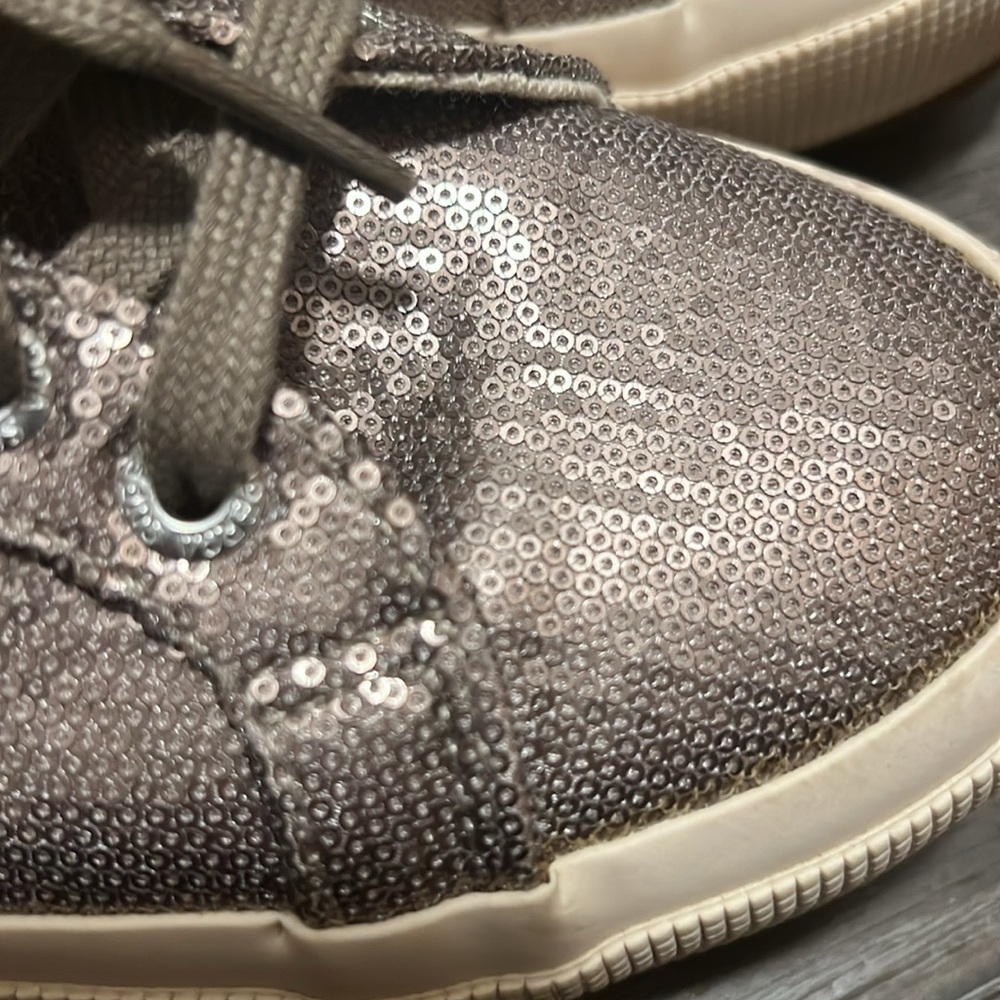 Superga metallic bronze sequin sneakers gymshoes 7.5 - Picture 4 of 7